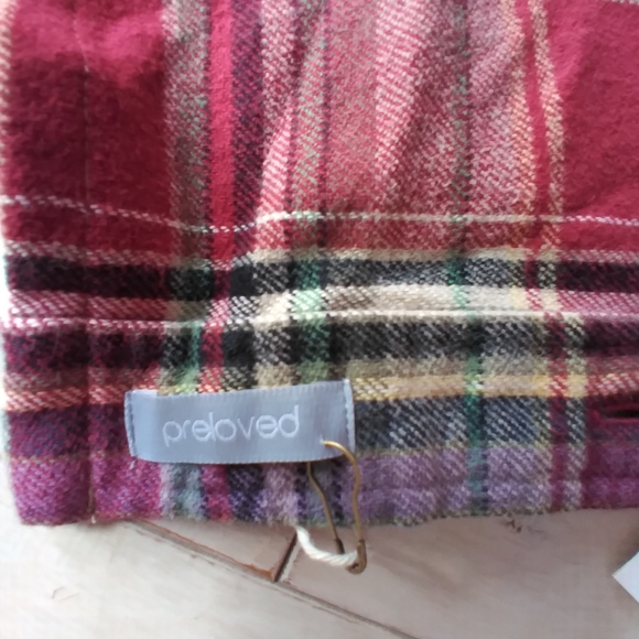 Preloved Ashley Scarf - Teal, Tan, Purple, Maroon - Picture 8 of 10